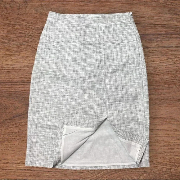 Club Monaco 00 Midi Twill Skirt - Picture 7 of 10